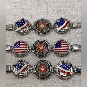 🇺🇸Custom Listing - Set of 3 - U.S. Marine Mom 3 Charm Bracelets